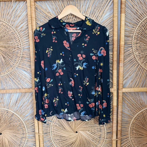 Modcloth Classic Captivation Wizard of Oz Button Up Blouse SZ XS - Picture 1 of 8